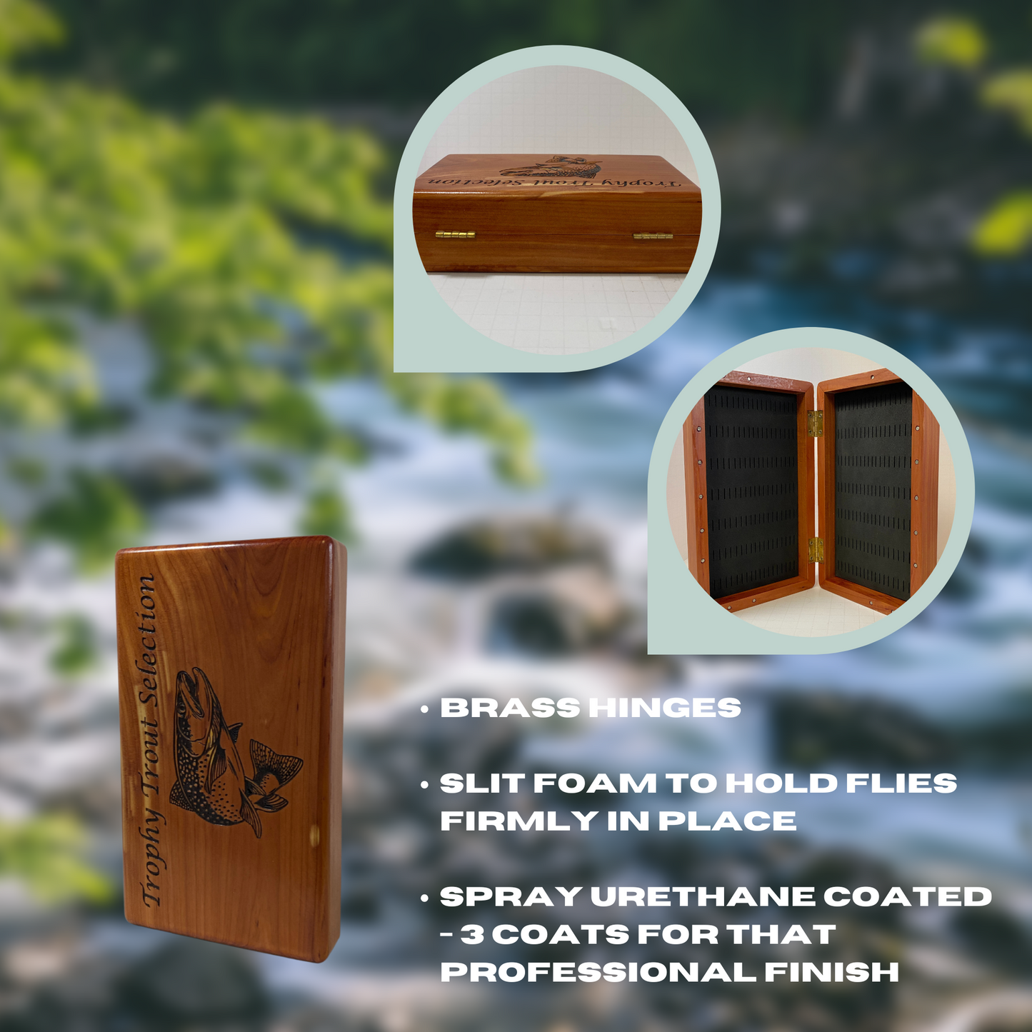 Local Hand Crafted Wooden Flyboxes & Fly Kits